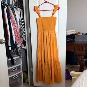 Sunshine Yellow Sleeveless Ruffle Dress